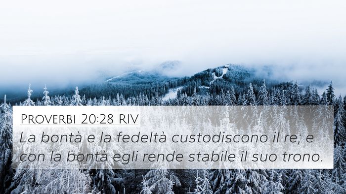 Proverbi 20:28 RIV Bible Verse Image