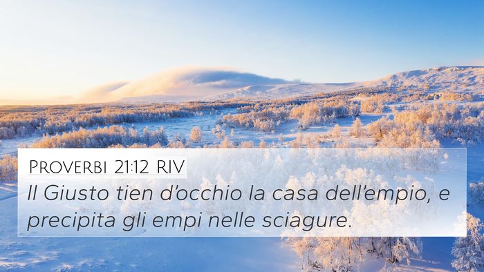 Proverbi 21:12 RIV Bible Verse Image