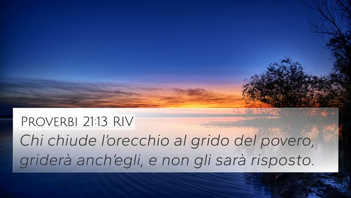 Proverbi 21:13 RIV Bible Verse Image