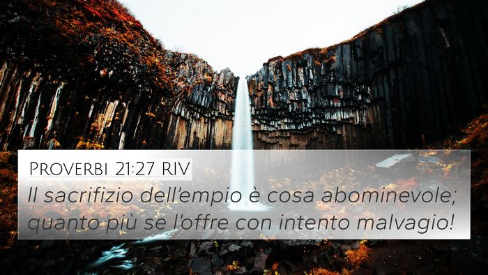 Proverbi 21:27 RIV Bible Verse Image