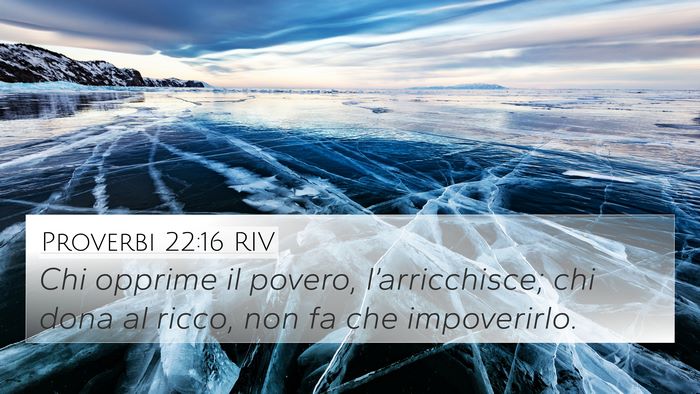 Proverbi 22:16 RIV Bible Verse Image