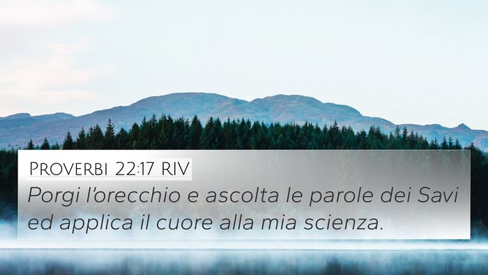 Proverbi 22:17 RIV Bible Verse Image