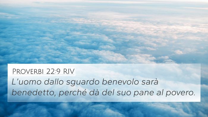 Proverbi 22:9 RIV Bible Verse Image