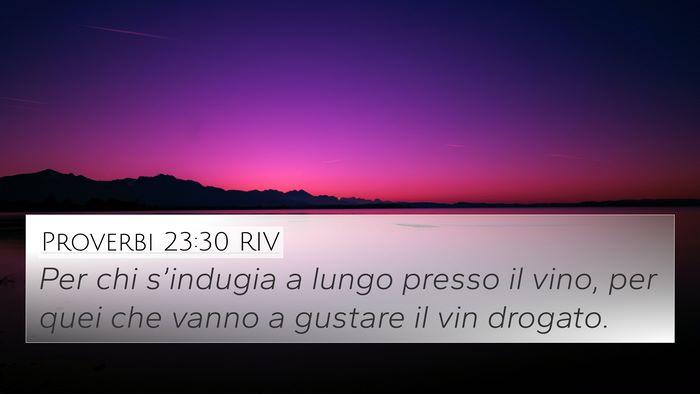 Proverbi 23:30 RIV Bible Verse Image