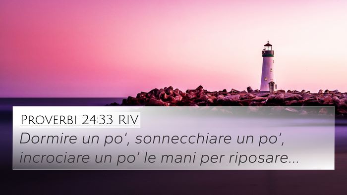 Proverbi 24:33 RIV Bible Verse Image