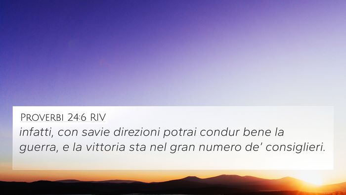Proverbi 24:6 RIV Bible Verse Image