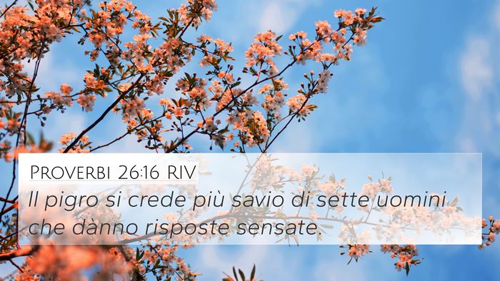 Proverbi 26:16 RIV Bible Verse Image