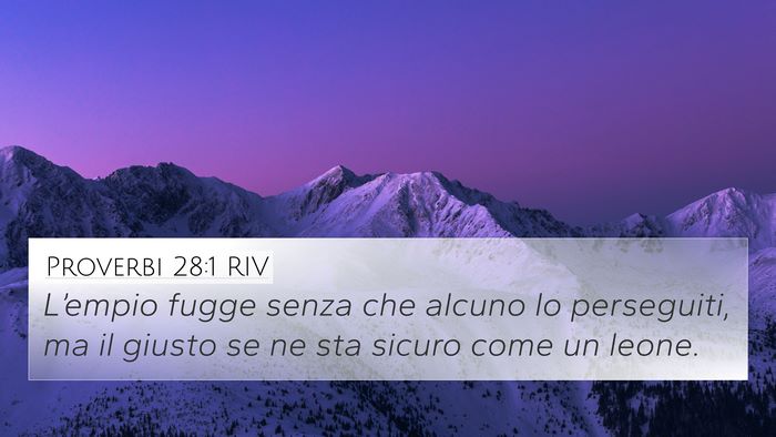 Proverbi 28:1 RIV Bible Verse Image