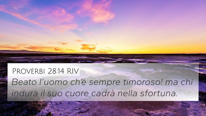 Proverbi 28:14 RIV Bible Verse Image