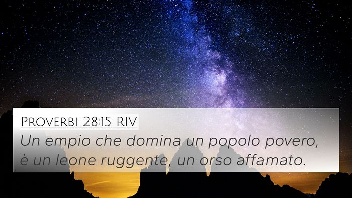 Proverbi 28:15 RIV Bible Verse Image