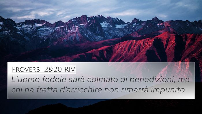 Proverbi 28:20 RIV Bible Verse Image