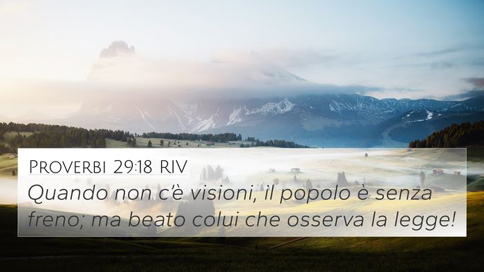 Proverbi 29:18 RIV Bible Verse Image