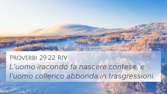 Proverbi 29:22 RIV Bible Verse Image
