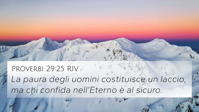 Proverbi 29:25 RIV Bible Verse Image
