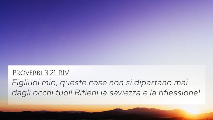 Proverbi 3:21 RIV Bible Verse Image