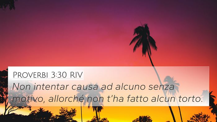 Proverbi 3:30 RIV 4K Wallpaper - Non intentar causa ad alcuno senza motivo, - 4K Wallpaper Bible Verse