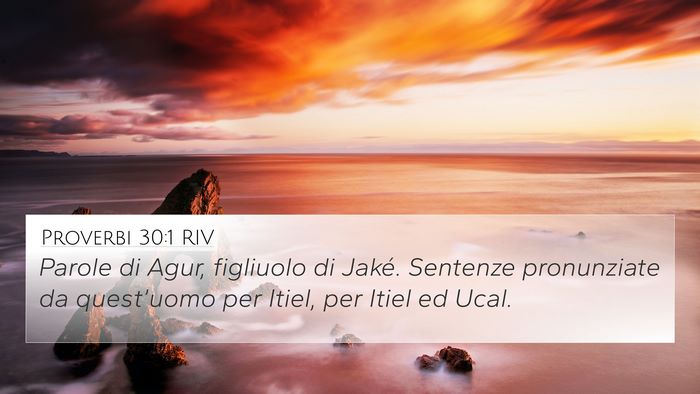 Proverbi 30:1 RIV 4K Wallpaper - Parole di Agur, figliuolo di Jaké. Sentenze - 4K Wallpaper Bible Verse