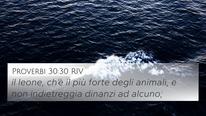 Proverbi 30:30 RIV Bible Verse Image