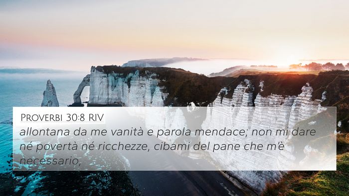 Proverbi 30:8 RIV Bible Verse Image