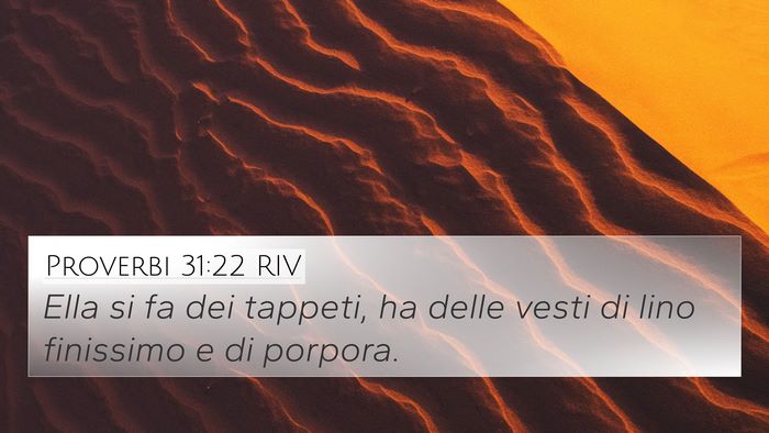 Proverbi 31:22 RIV Bible Verse Image