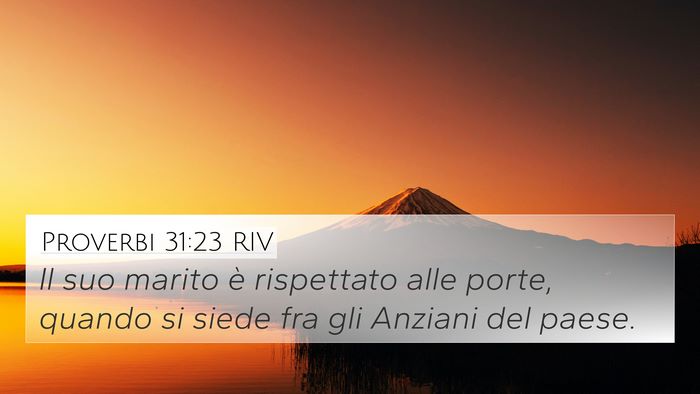 Proverbi 31:23 RIV Bible Verse Image