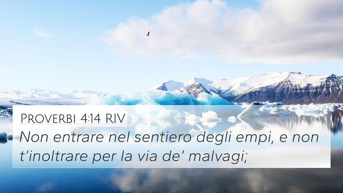Proverbi 4:14 RIV Bible Verse Image