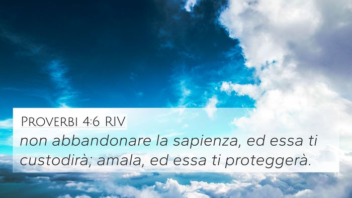 Proverbi 4:6 RIV Bible Verse Image