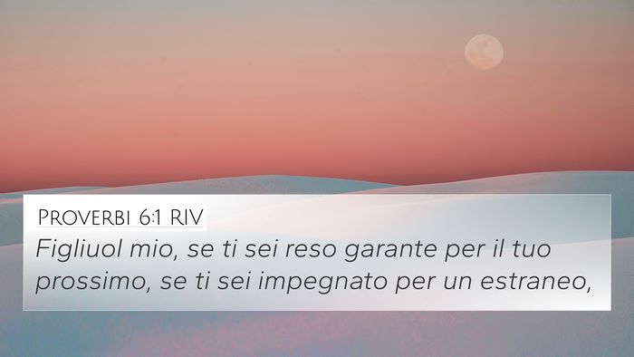 Proverbi 6:1 RIV Bible Verse Image