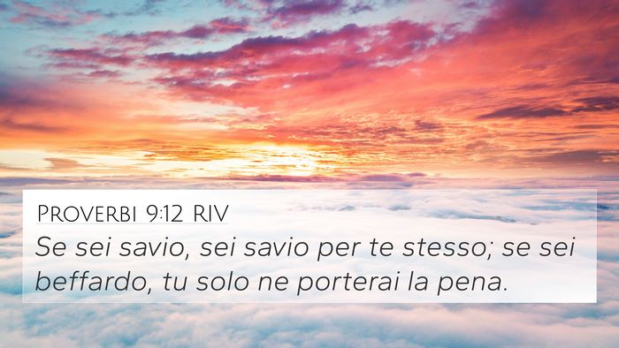 Proverbi 9:12 RIV Bible Verse Image