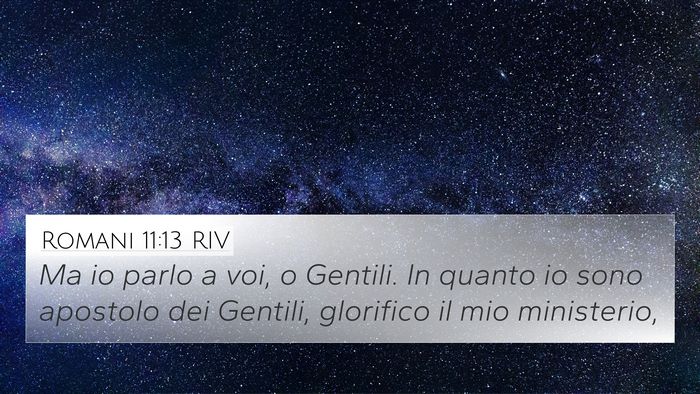 Romani 11:13 RIV Bible Verse Image
