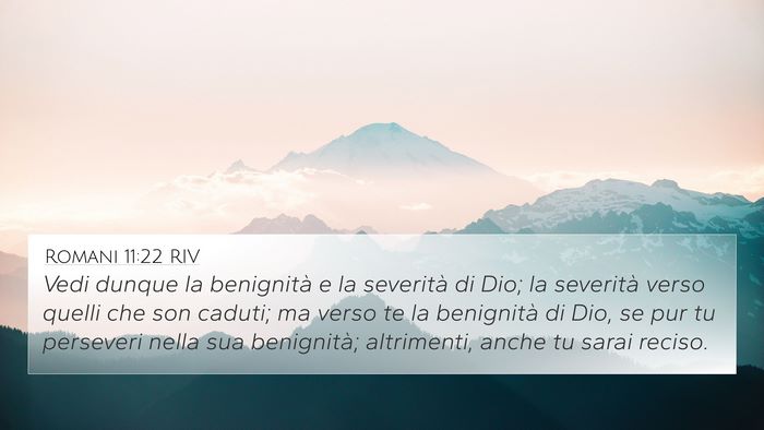 Romani 11:22 RIV Bible Verse Image
