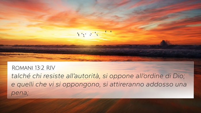Romani 13:2 RIV Bible Verse Image