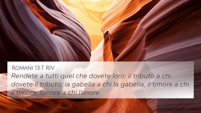 Romani 13:7 RIV Bible Verse Image