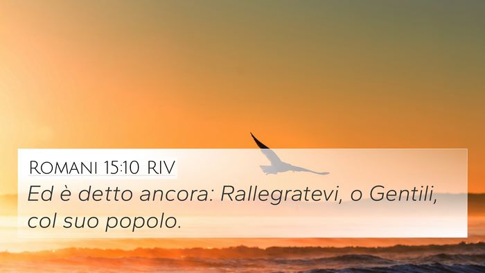 Romani 15:10 RIV Bible Verse Image