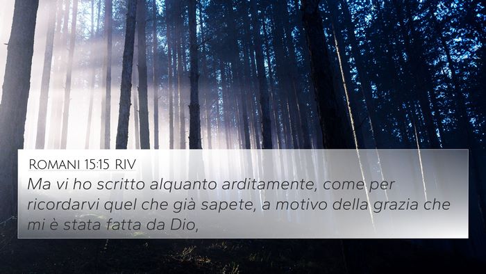 Romani 15:15 RIV Bible Verse Image