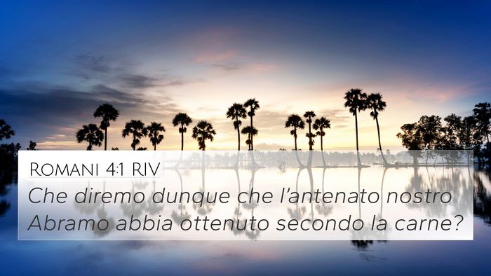 Romani 4:1 RIV Bible Verse Image
