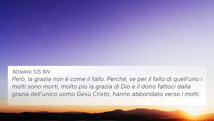 Romani 5:15 RIV Bible Verse Image