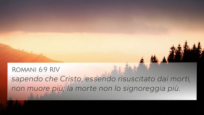 Romani 6:9 RIV Bible Verse Image