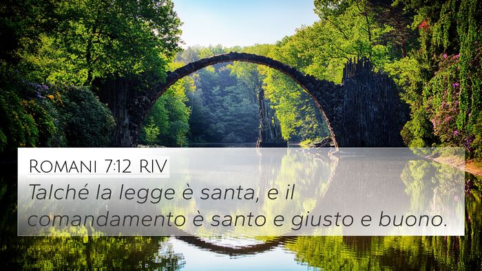 Romani 7:12 RIV Bible Verse Image