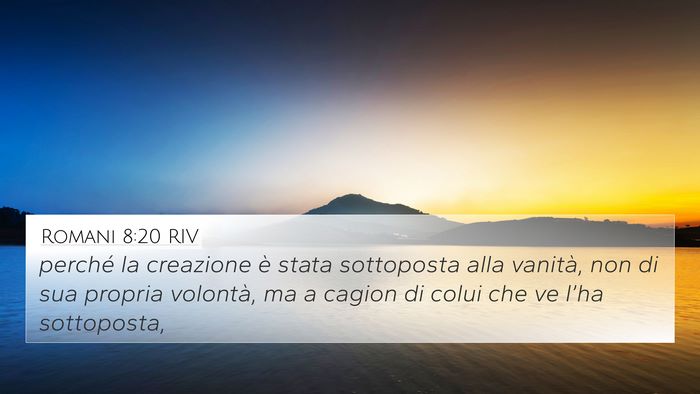 Romani 8:20 RIV Bible Verse Image