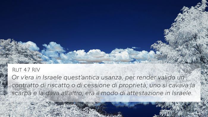 Rut 4:7 RIV 4K Wallpaper - Or v’era in Israele quest’antica usanza, per - 4K Wallpaper Bible Verse