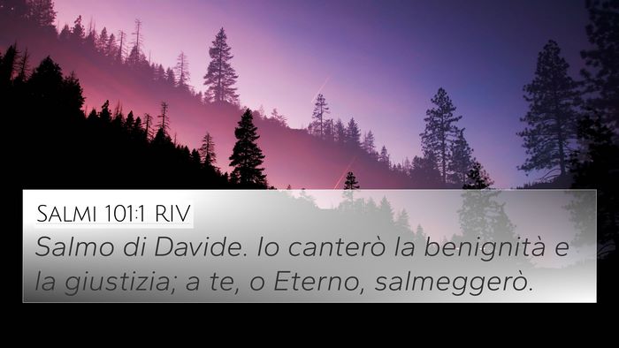 Salmi 101:1 RIV Bible Verse Image