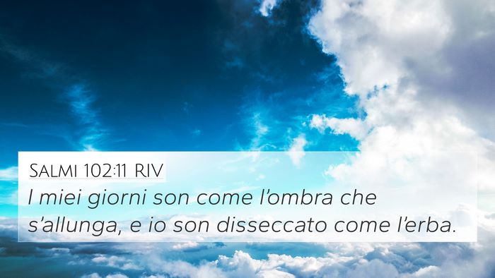 Salmi 102:11 RIV Bible Verse Image