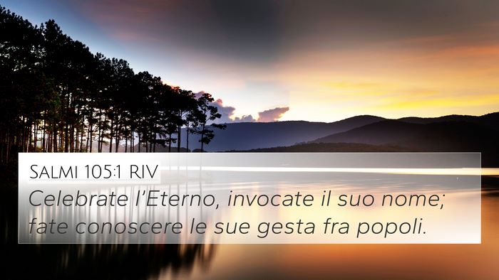 Salmi 105:1 RIV Bible Verse Image
