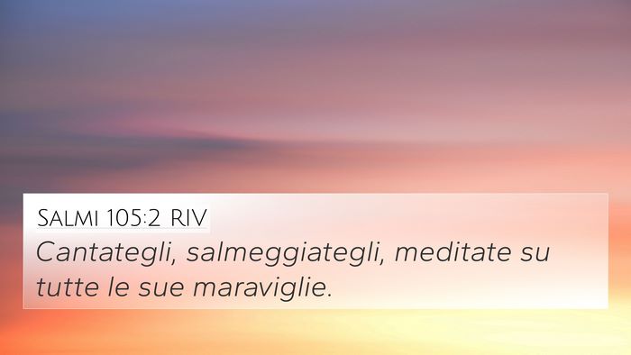 Salmi 105:2 RIV Bible Verse Image