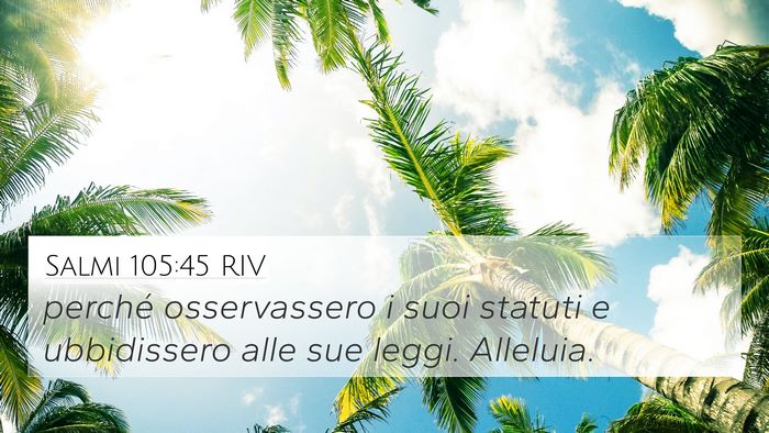 Salmi 105:45 RIV Bible Verse Image