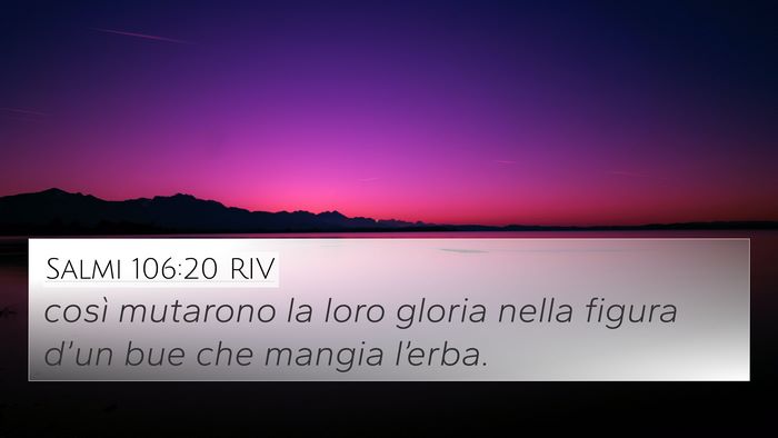 Salmi 106:20 RIV Bible Verse Image