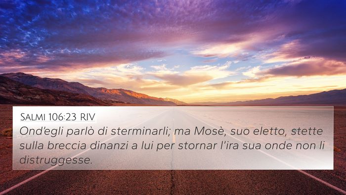 Salmi 106:23 RIV Bible Verse Image