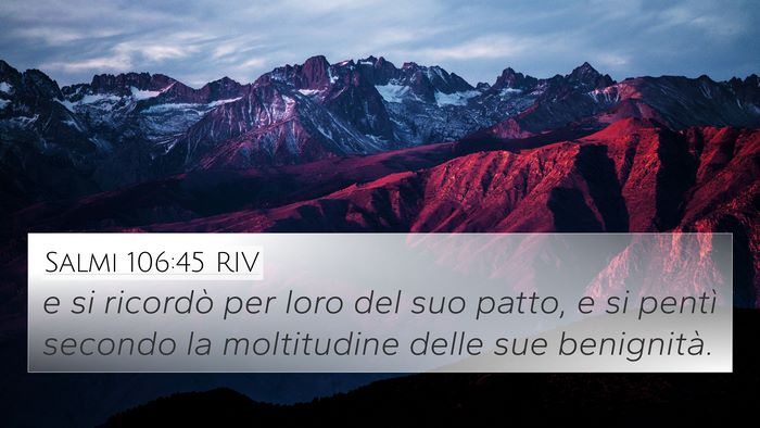 Salmi 106:45 RIV Bible Verse Image