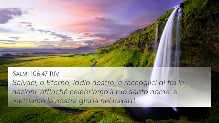 Salmi 106:47 RIV Bible Verse Image